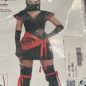 Black and Red Ninja Costume
